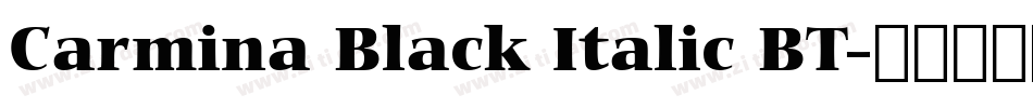 Carmina Black Italic BT字体转换